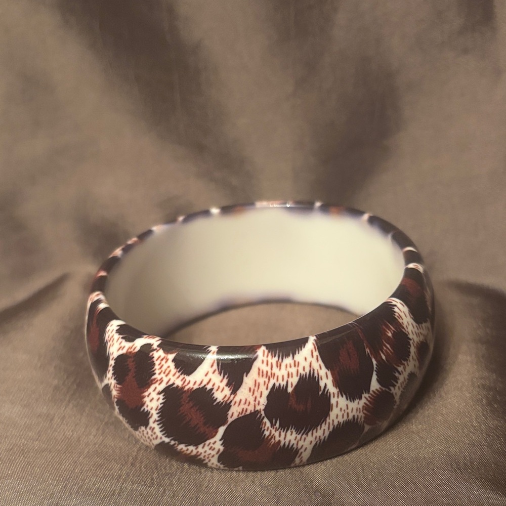 Leopard Print Bangle Bracelet